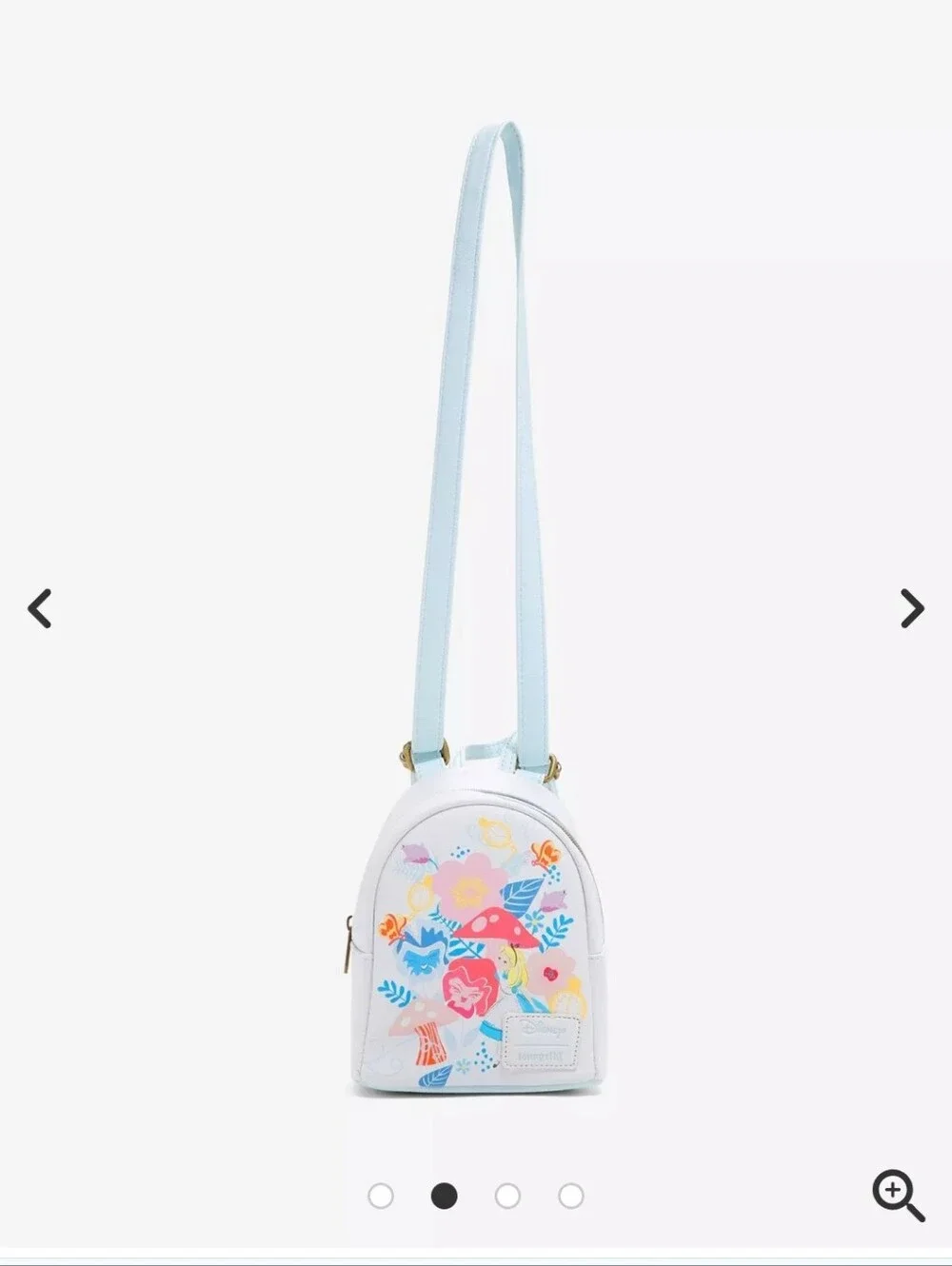 Loungefly x Disney Alice in Wonderland Floral Mini Backpack White Pastel
